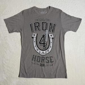 Baseballism Iron Horse Horseshoe Lou Gehrig 4 - Men’s Small Heather Gray Shirt